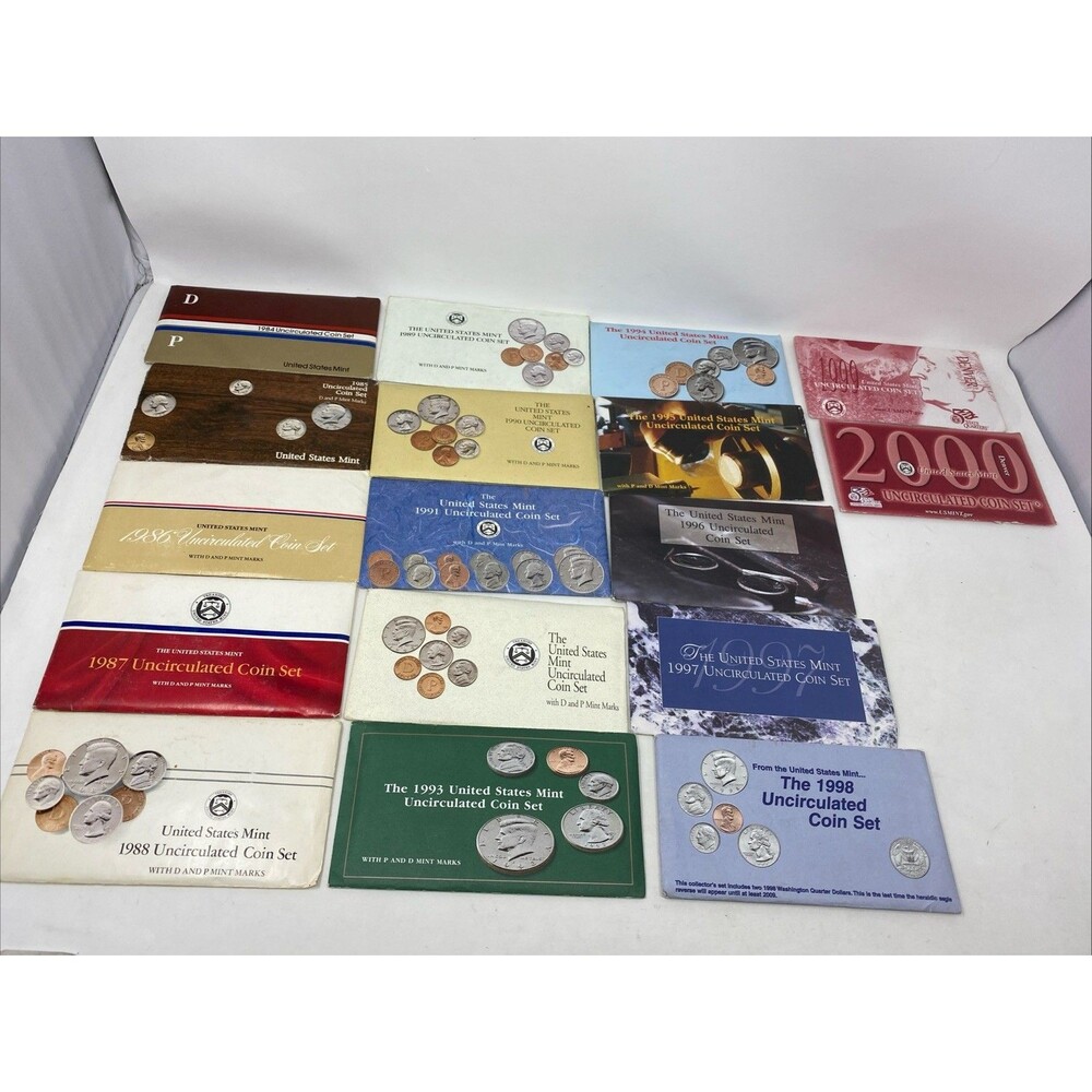 1984-2000 Uncirculated Coin Set U.S Mint Original Government Packaging